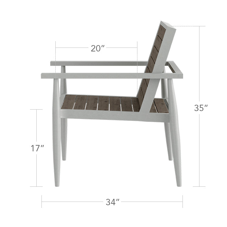 Danish Club Chair - Slatted by DecoScape