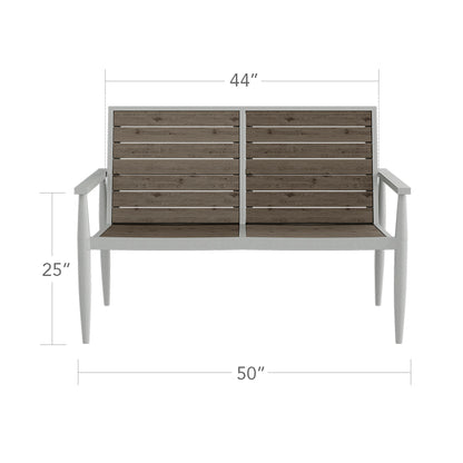 Danish Loveseat - Slatted by DecoScape