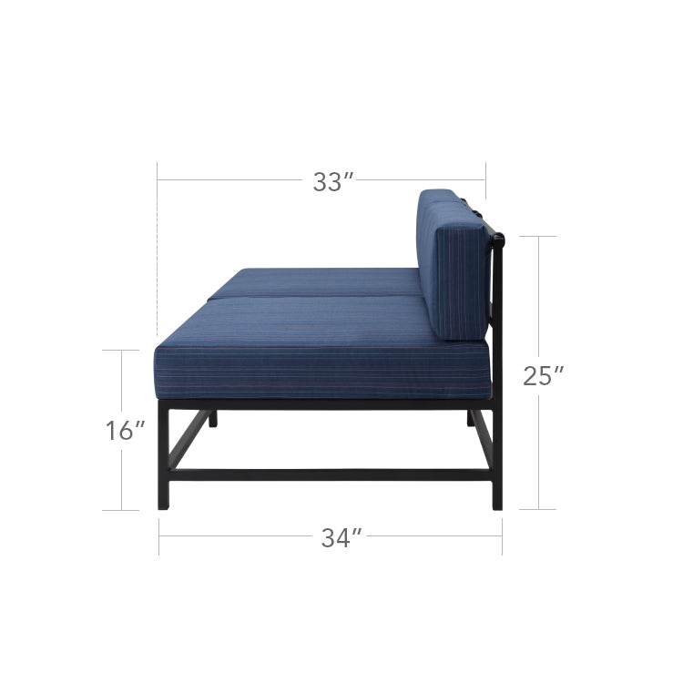 Delano Armless Loveseat by DecoScape (3209-132)