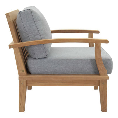 Marina Outdoor Patio Teak Armchair in Natural Gray by Modway (1143)