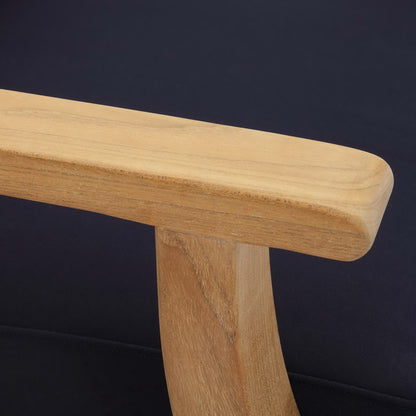 Marina Outdoor Patio Teak Armchair in Natural Navy by Modway (1143)