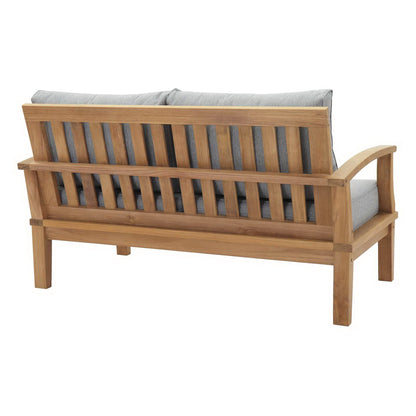 Marina Outdoor Patio Teak Loveseat in Natural Gray by Modway (1144)
