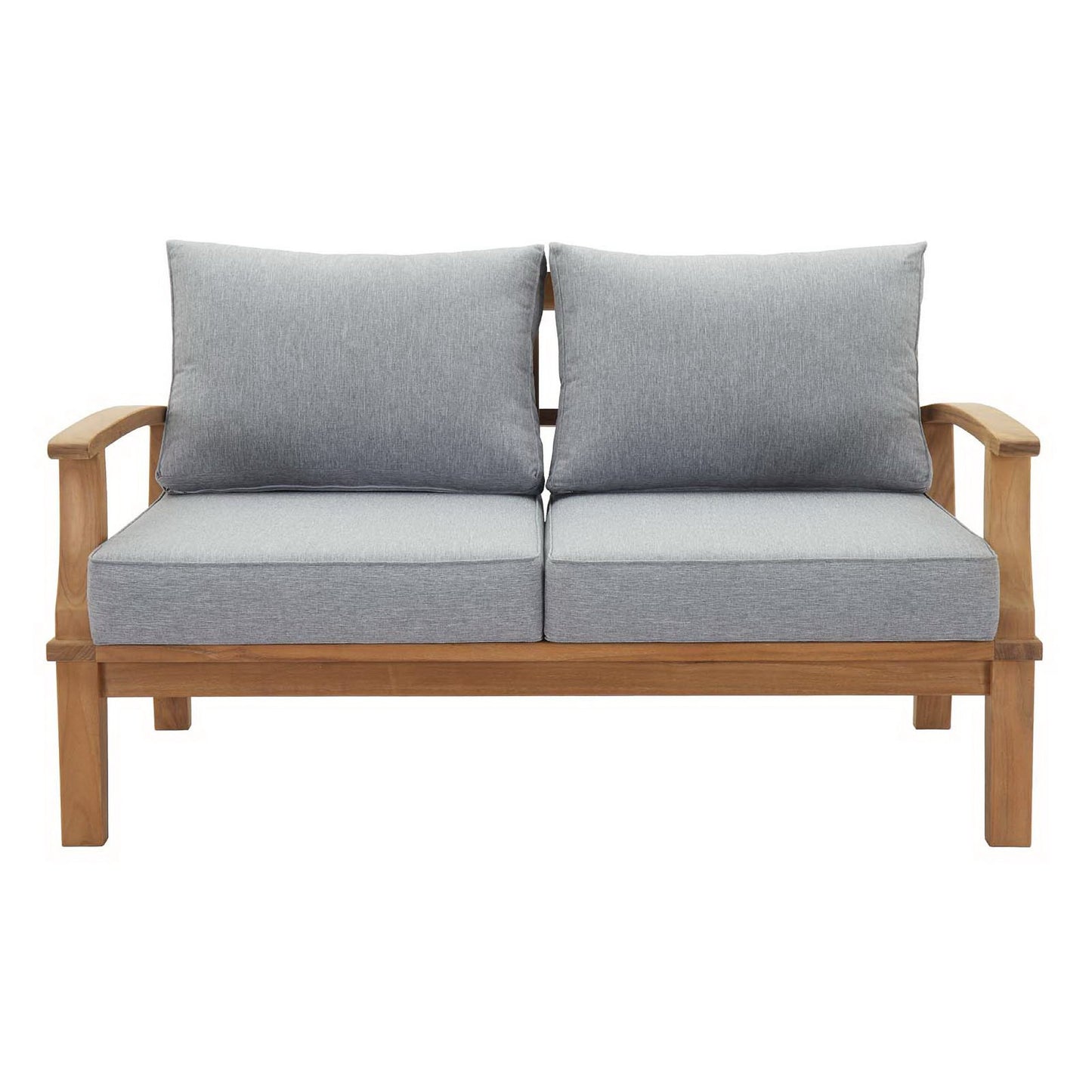 Marina Outdoor Patio Teak Loveseat in Natural Gray by Modway (1144)
