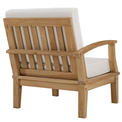 Marina Outdoor Patio Teak Sofa in Natural White by Modway (1148)