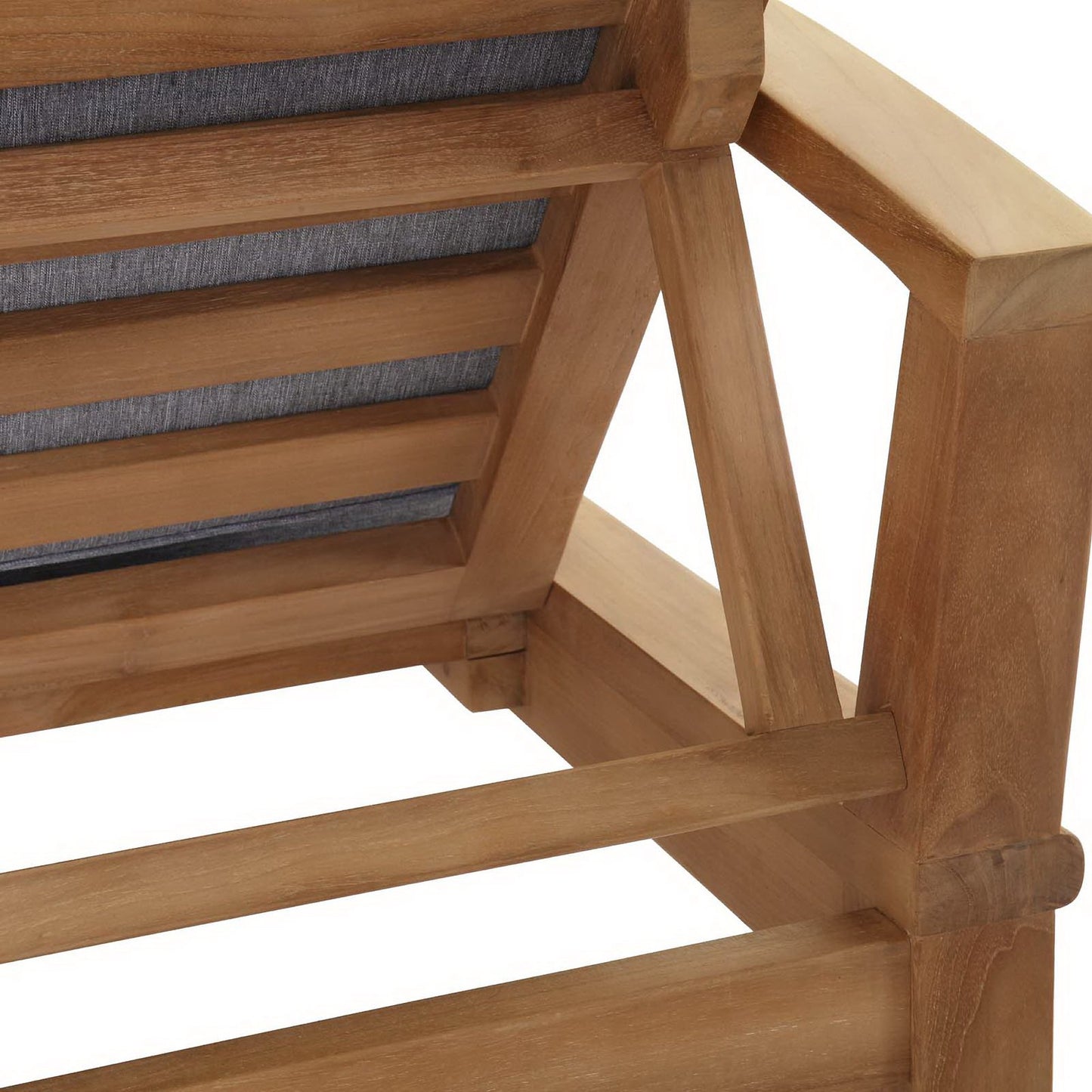 Marina Outdoor Patio Teak Chaise Lounge in Natural Gray by Modway (1151)