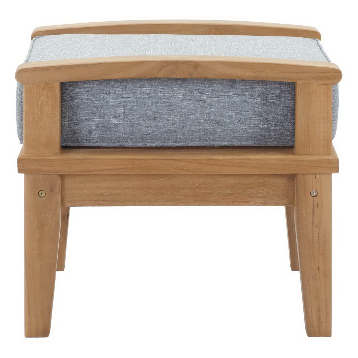 Marina Outdoor Patio Teak Ottoman in Natural Gray by Modway (1152)