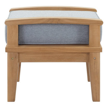 Marina Outdoor Patio Teak Ottoman in Natural Gray by Modway (1152)