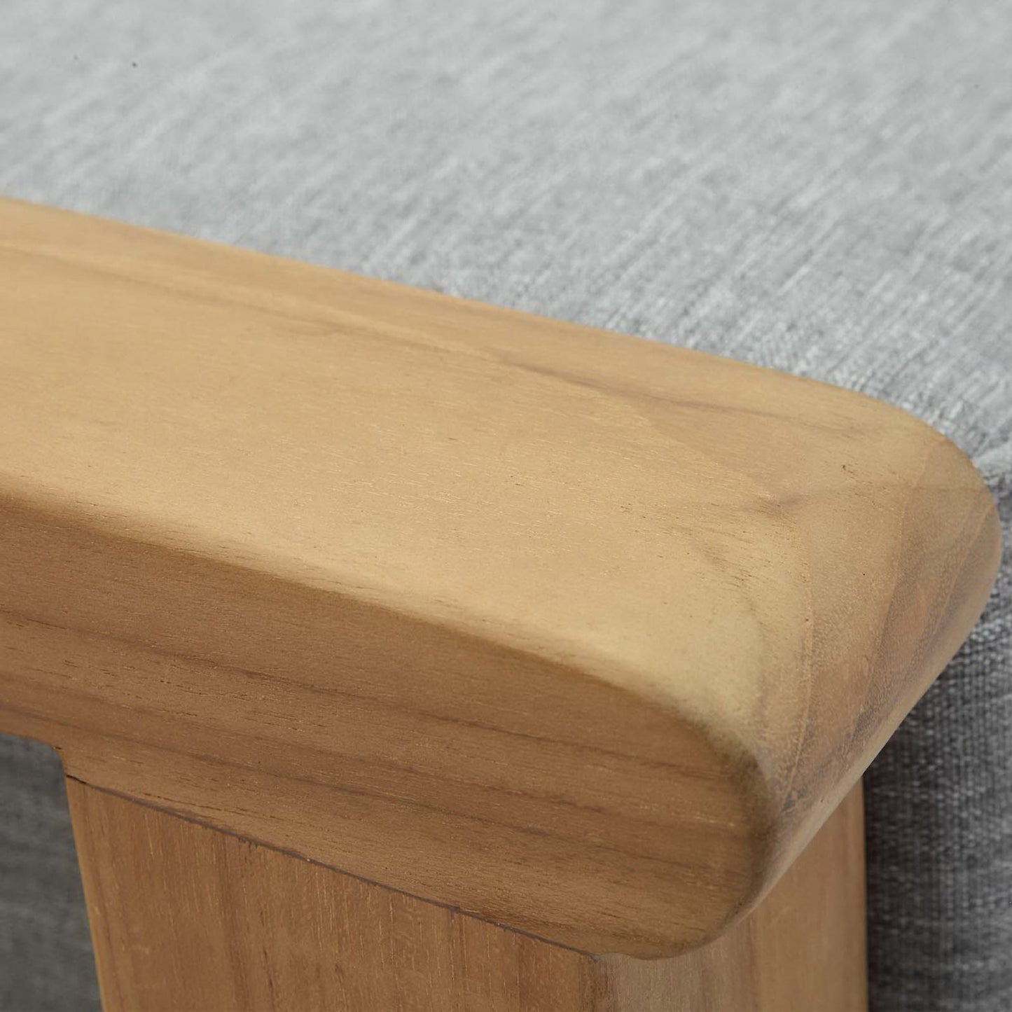 Marina Outdoor Patio Teak Ottoman in Natural Gray by Modway (1152)