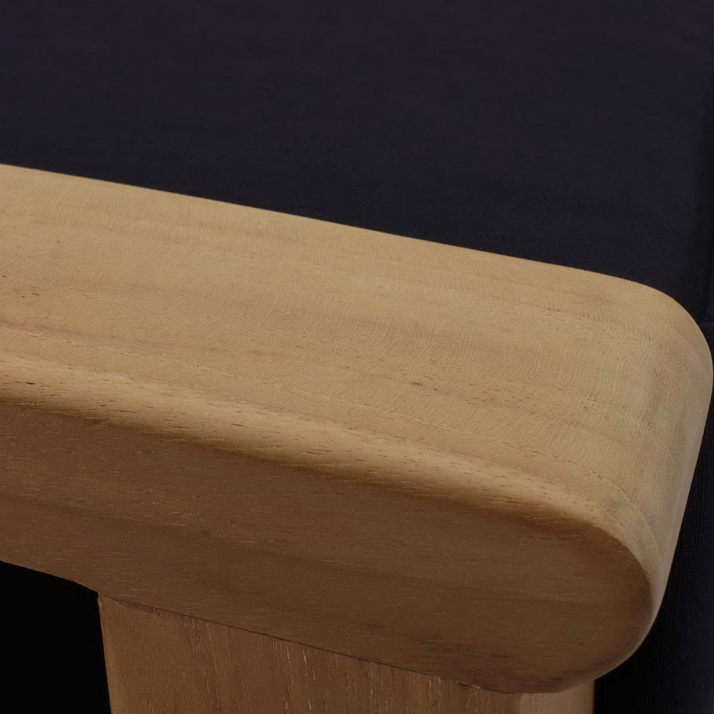 Marina Outdoor Patio Teak Ottoman in Natural Navy by Modway (1152)