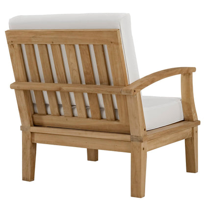 Marina 8 Piece Outdoor Patio Teak Set in Natural White by Modway