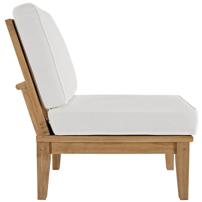Marina 9 Piece Outdoor Patio Teak Set in Natural White by Modway