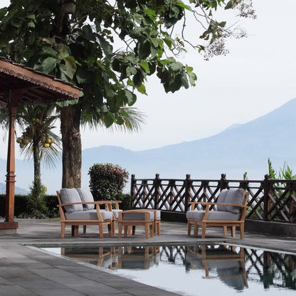 Marina 6 Piece Outdoor Patio Teak Furniture Set in Natural Gray by Modway (1597)