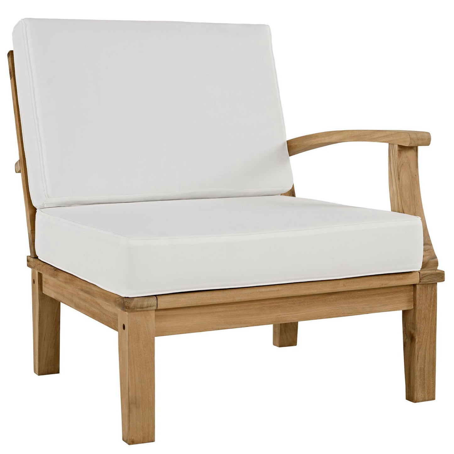 Marina 6 Piece Outdoor Patio Teak Furniture Set in Natural White by Modway (1597)