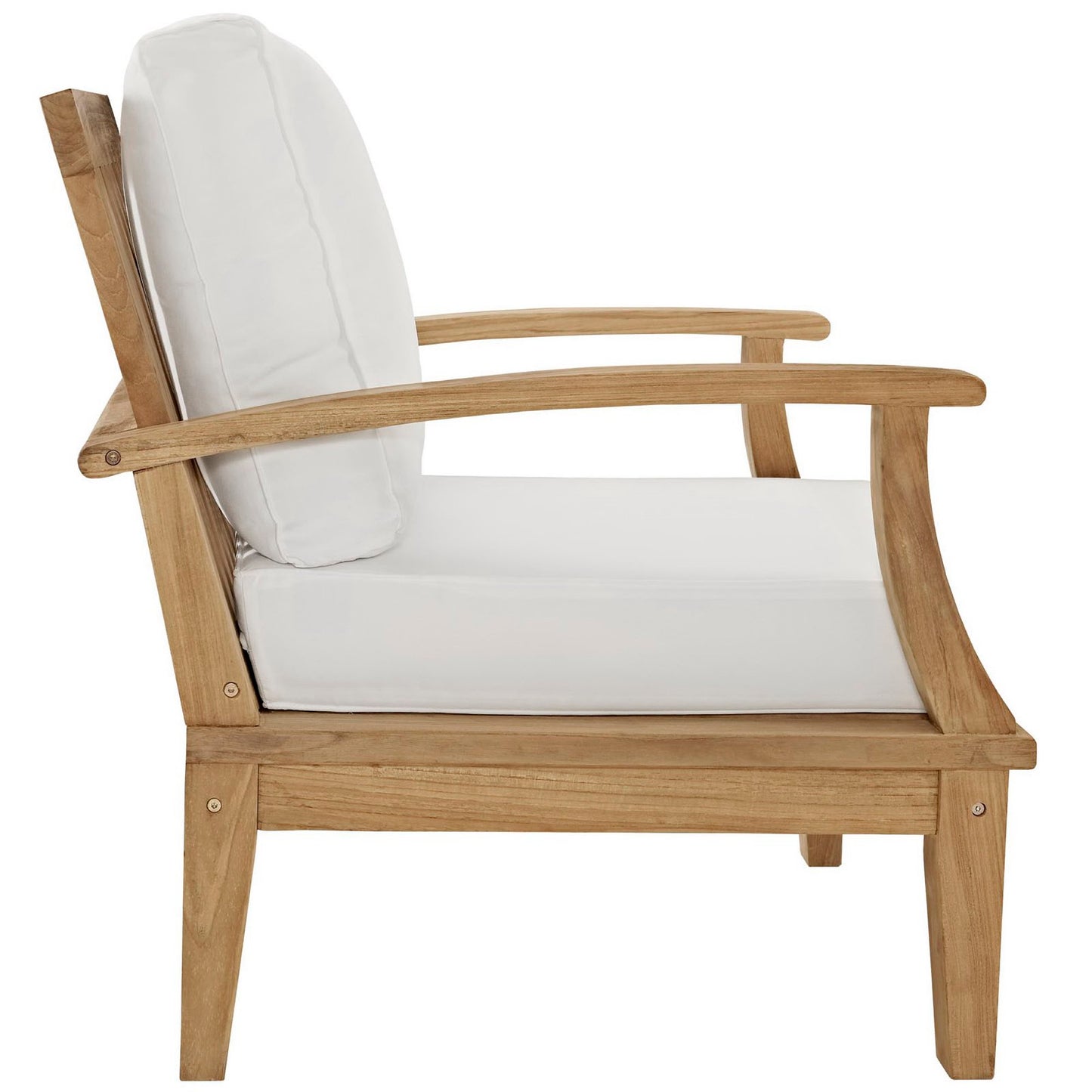 Marina 2 Piece Outdoor Patio Teak Furniture Set in Natural White by Modway (1819)