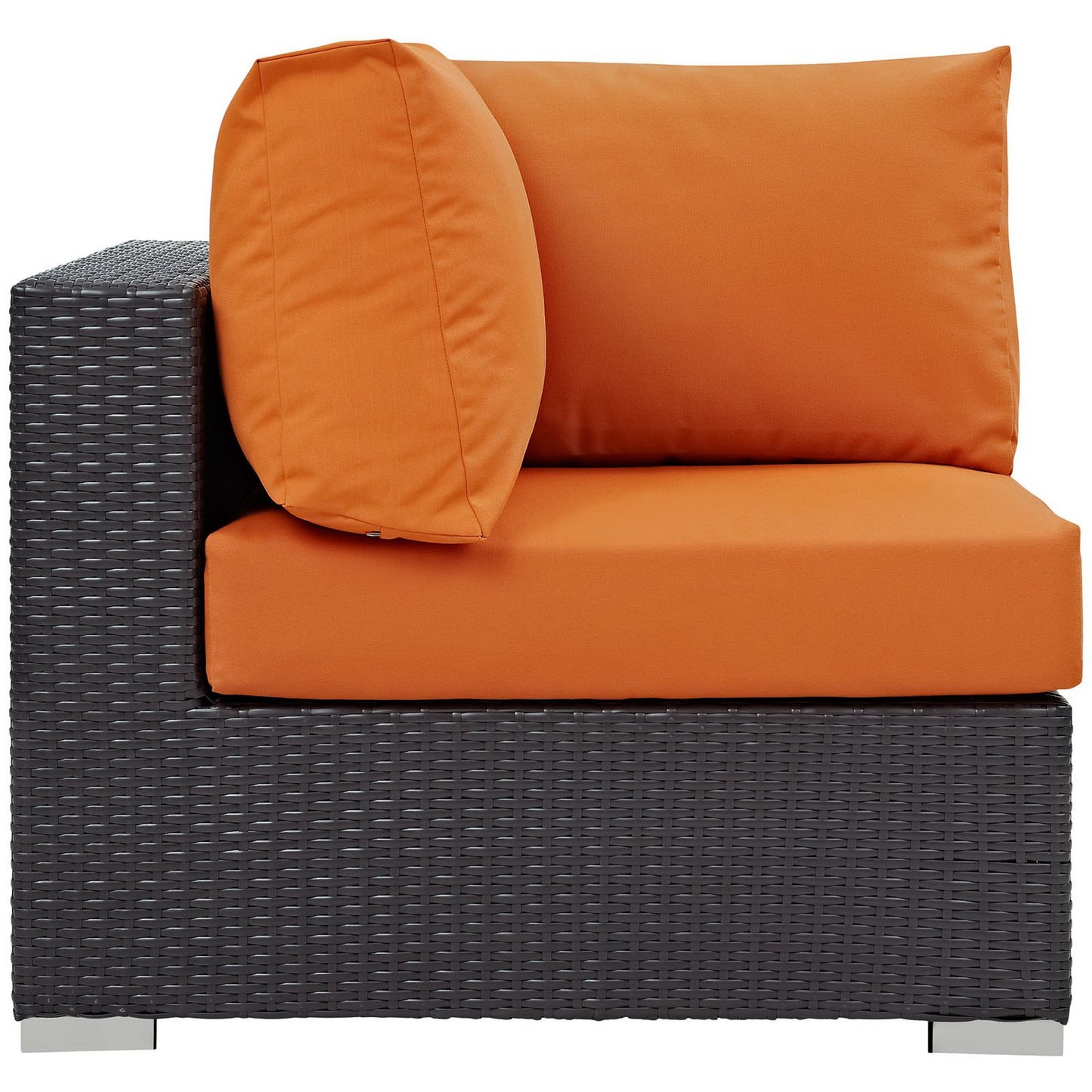 Convene Outdoor Patio Corner in Espresso Orange by Modway (EEI-1840)