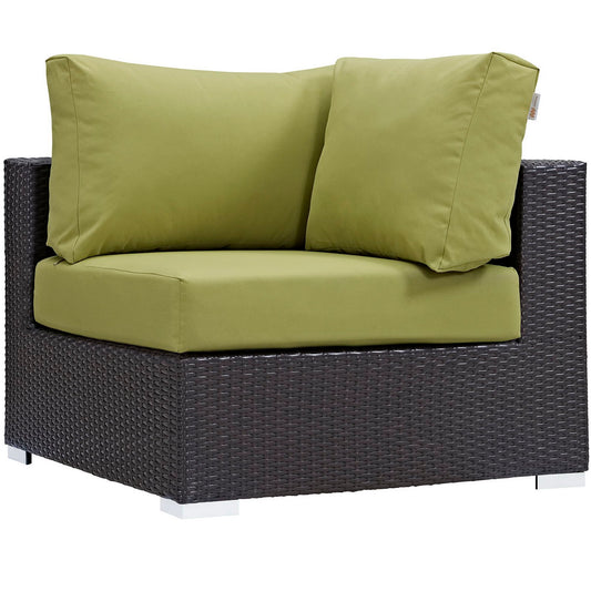 Convene Outdoor Patio Corner in Espresso Peridot by Modway (EEI-1840)