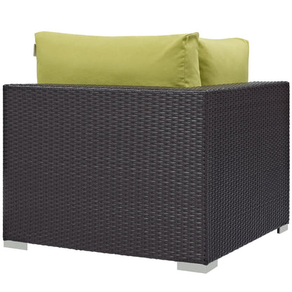 Convene Outdoor Patio Corner in Espresso Peridot by Modway (EEI-1840)