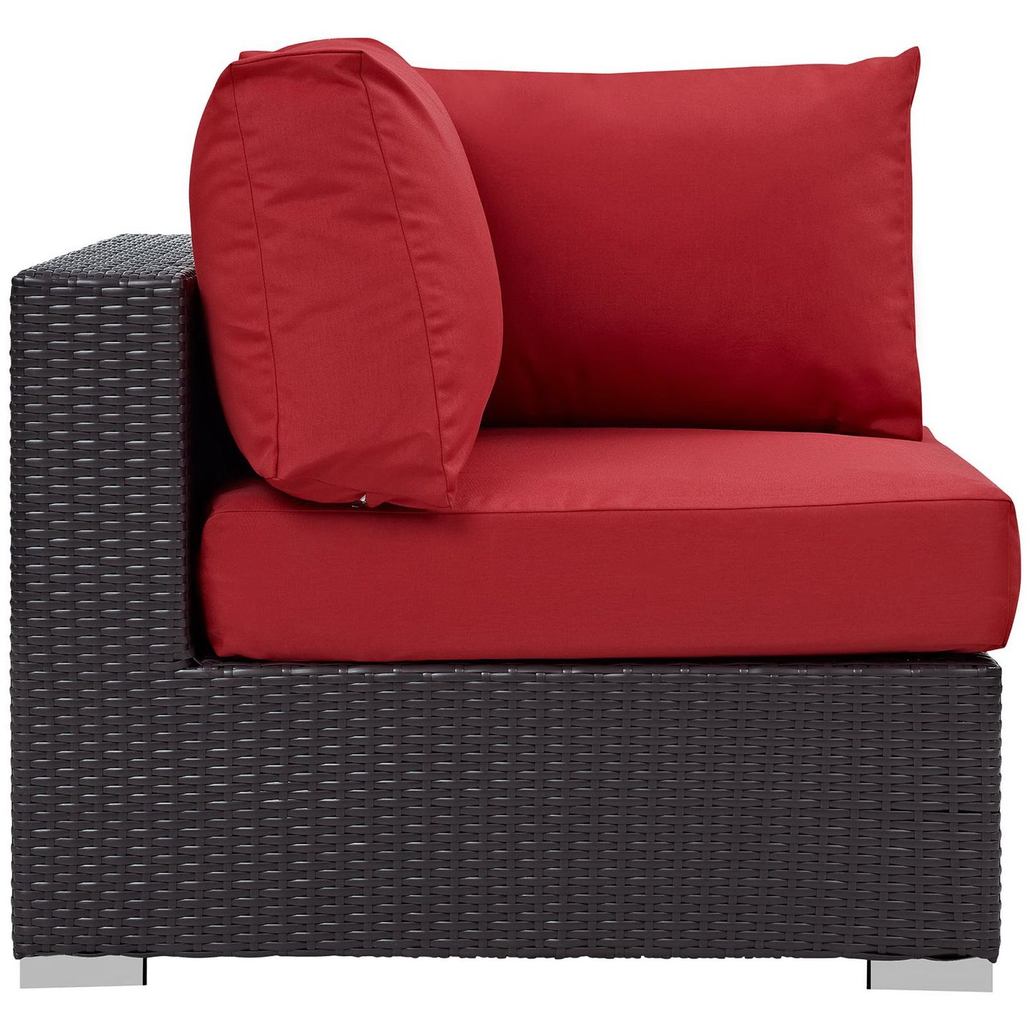 Convene Outdoor Patio Corner in Espresso Red by Modway (EEI-1840)