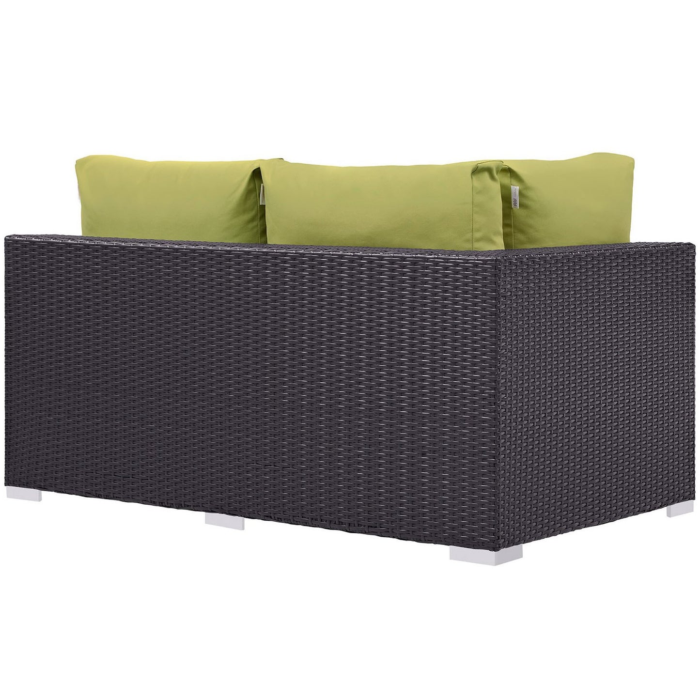 Convene Outdoor Patio Left Arm Loveseat in Espresso Peridot by Modway (EEI-1842)