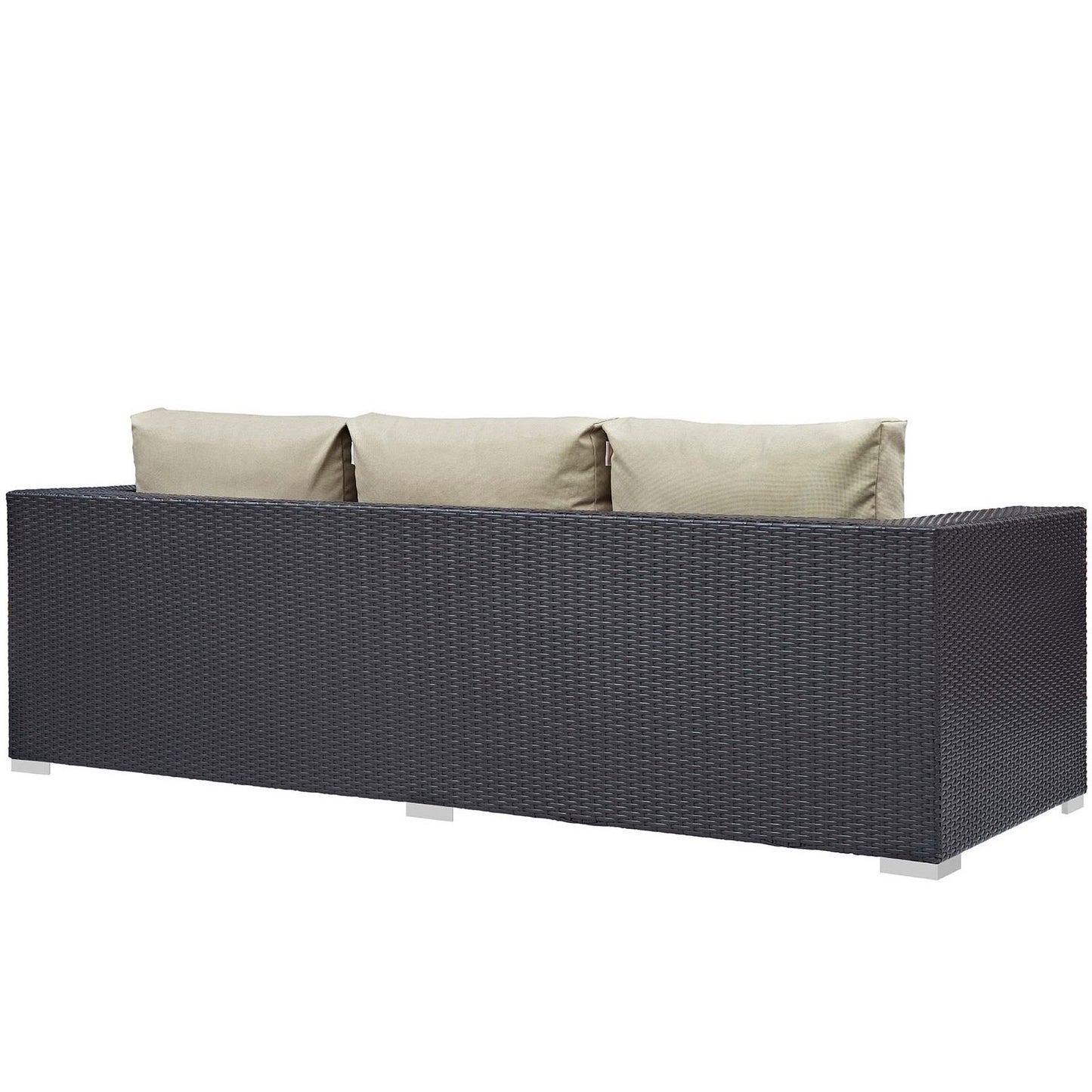 Convene Outdoor Patio Sofa in Espresso Beige by Modway (EEI-1844)