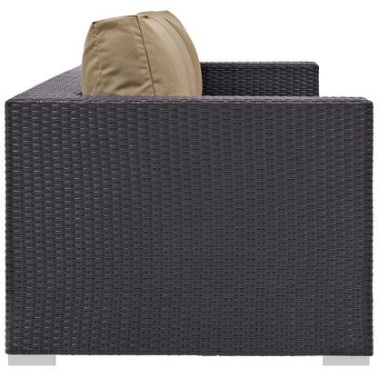 Convene Outdoor Patio Sofa in Espresso Mocha by Modway (EEI-1844)