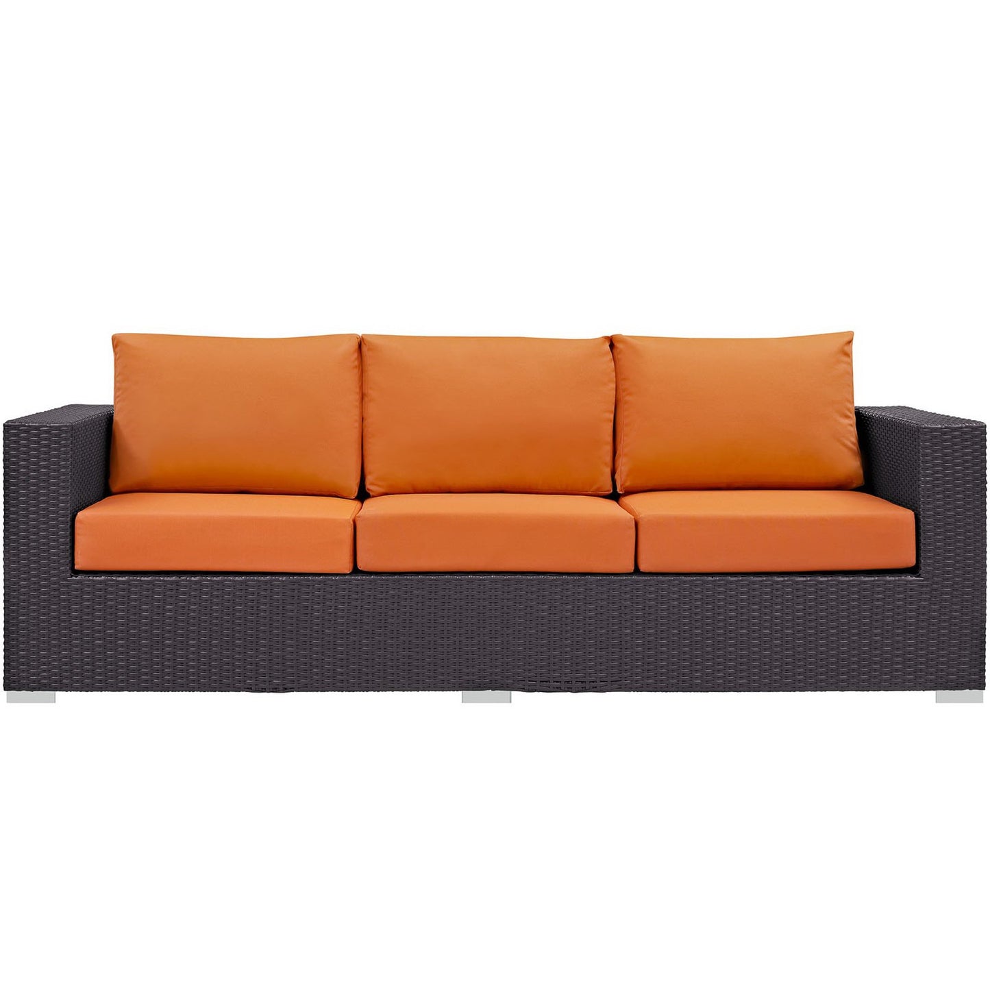 Convene Outdoor Patio Sofa in Espresso Orange by Modway (EEI-1844)