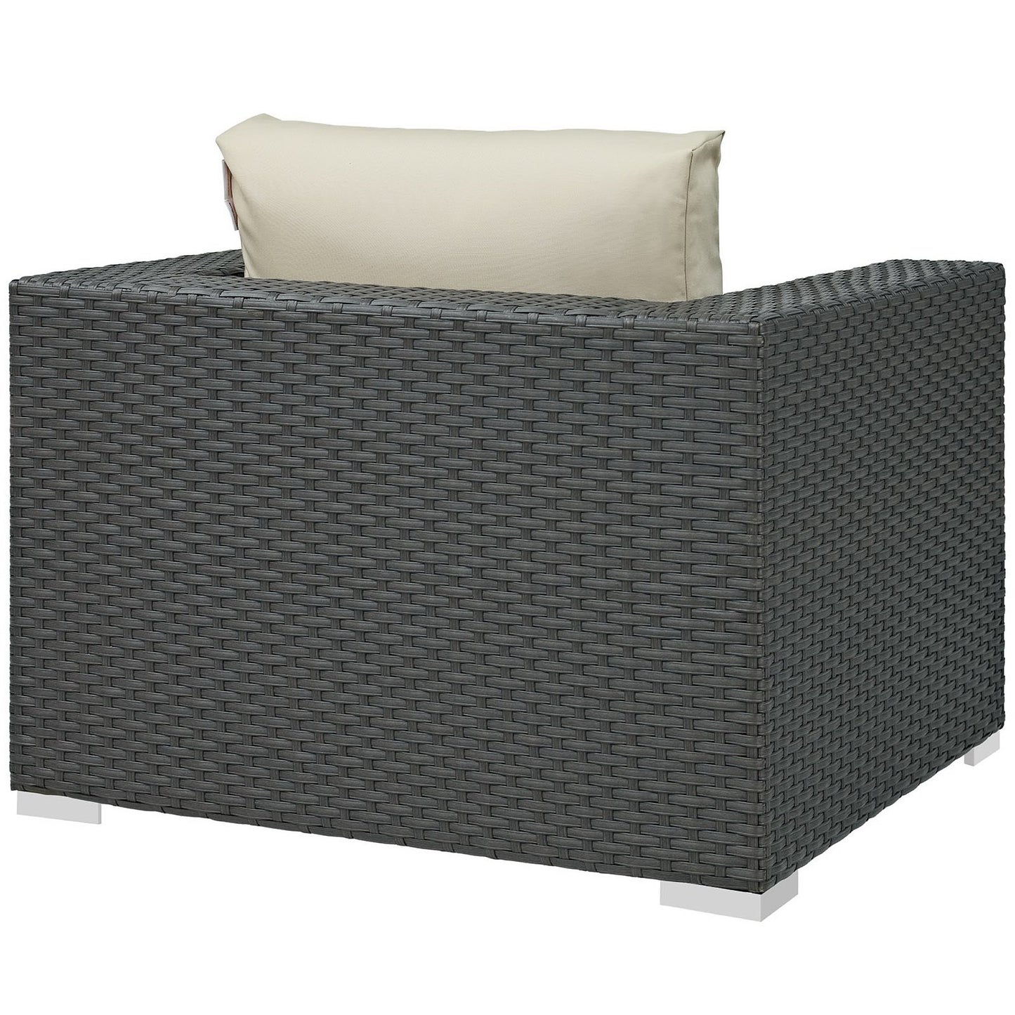 Sojourn Outdoor Patio Sunbrella Armchair in Canvas Antique Beige by Modway (1850)