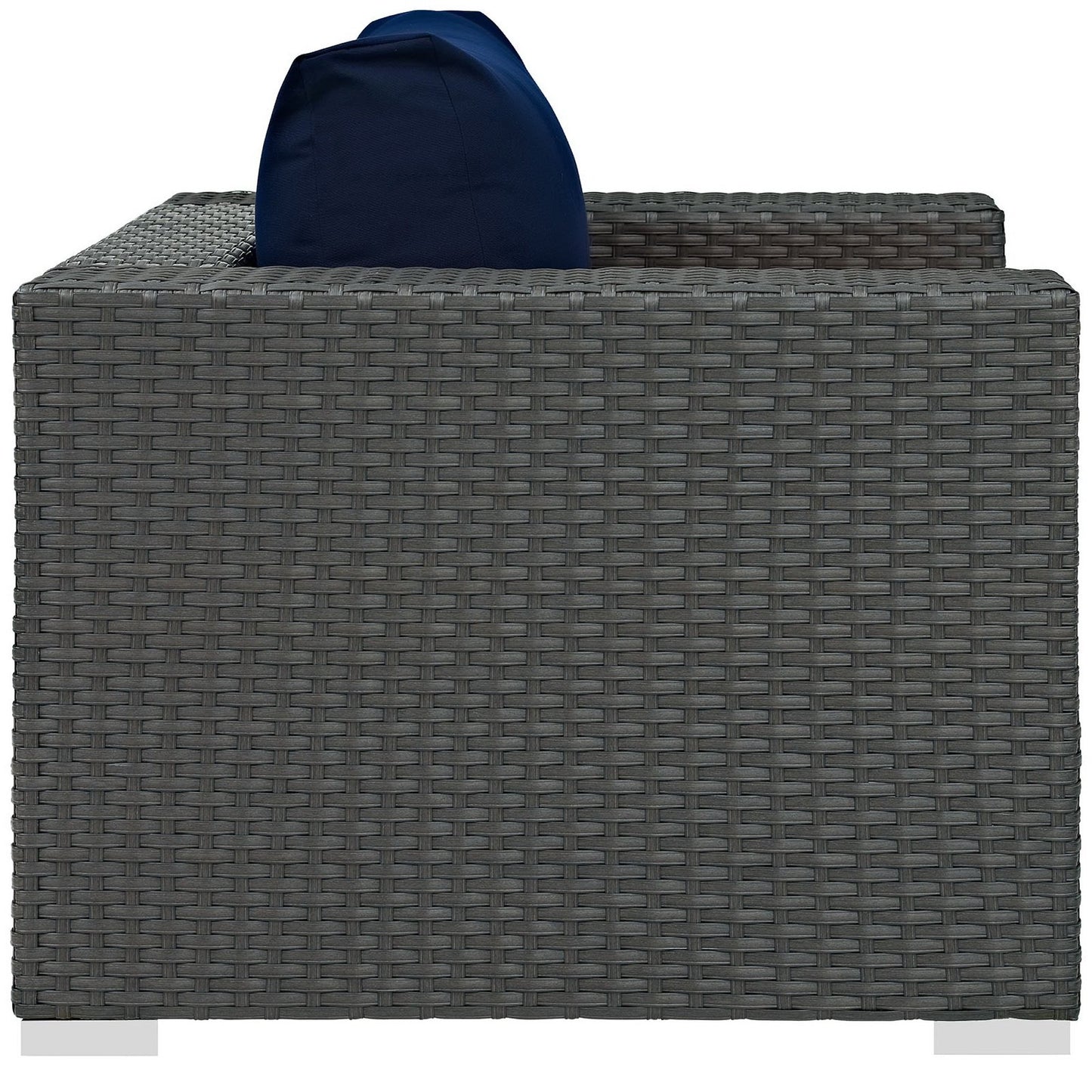 Sojourn Outdoor Patio Sunbrella Armchair in Canvas Navy by Modway (1850)