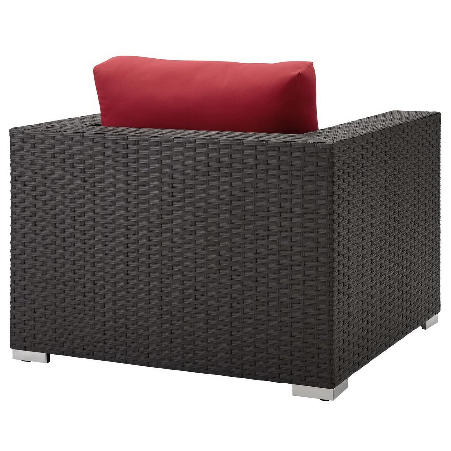 Sojourn Outdoor Patio Sunbrella Armchair in Canvas Red by Modway (1850)
