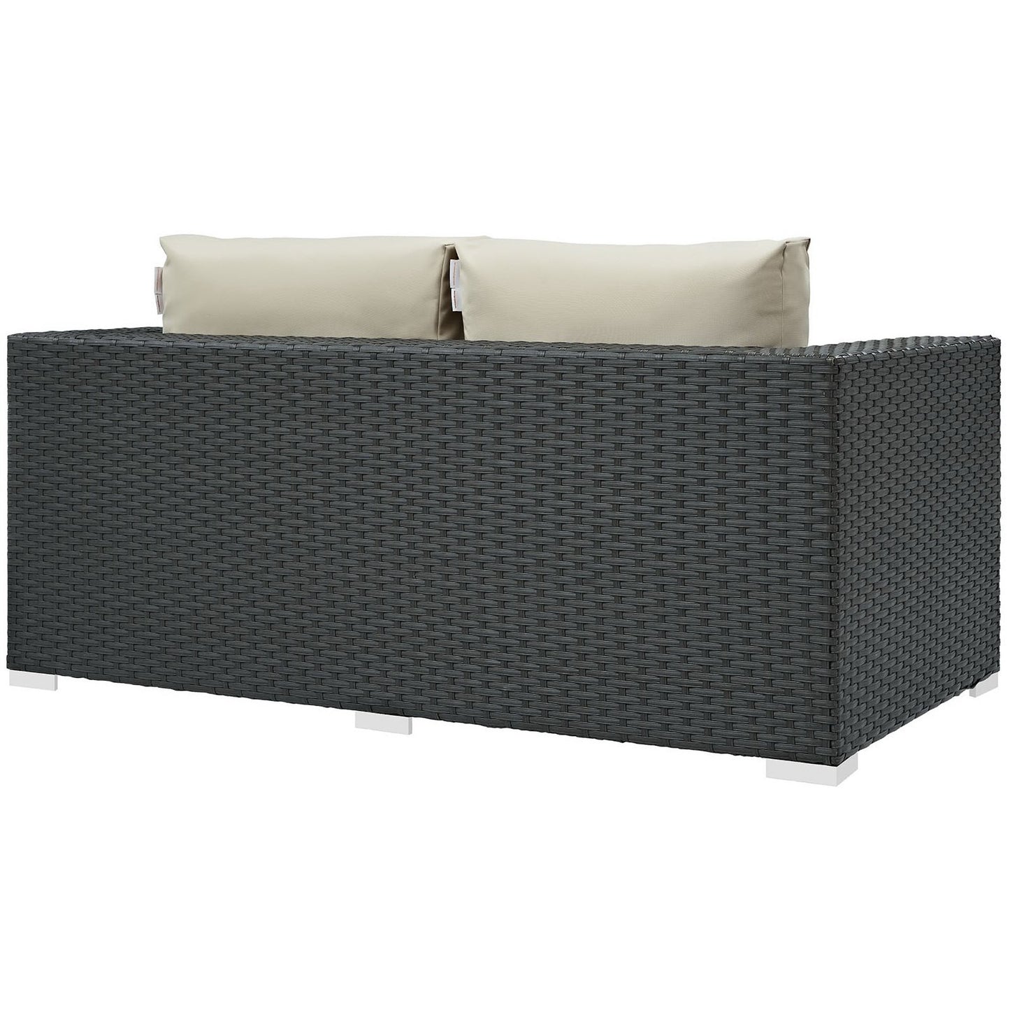 Sojourn Outdoor Patio Sunbrella Loveseat in Canvas Antique Beige by Modway (1851)