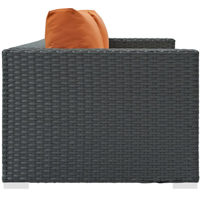 Sojourn Outdoor Patio Sunbrella Loveseat in Canvas Tuscan by Modway (1851)