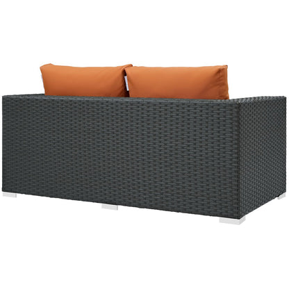 Sojourn Outdoor Patio Sunbrella Loveseat in Canvas Tuscan by Modway (1851)