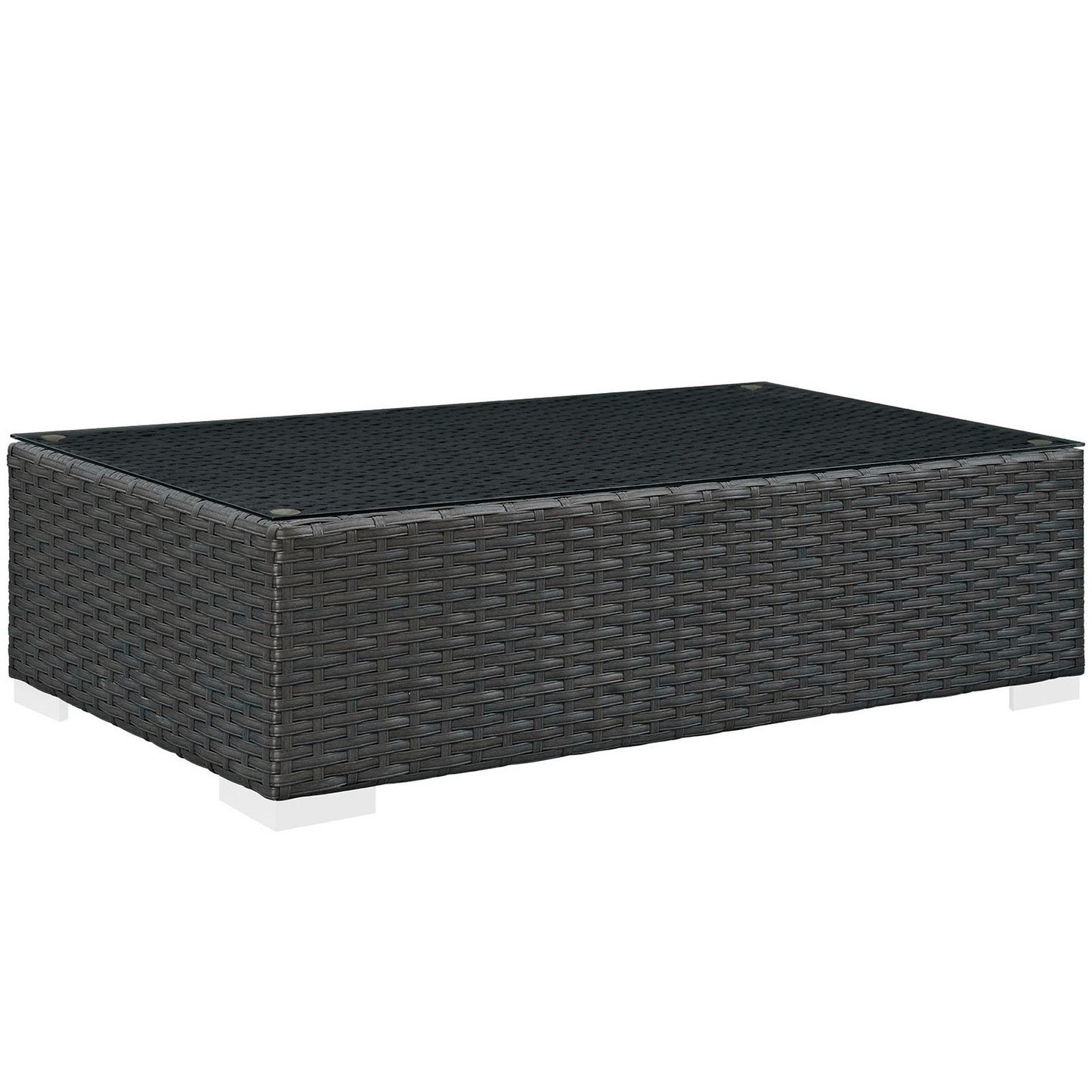Sojourn Outdoor Patio Coffee Table in Chocolate by Modway (1852)