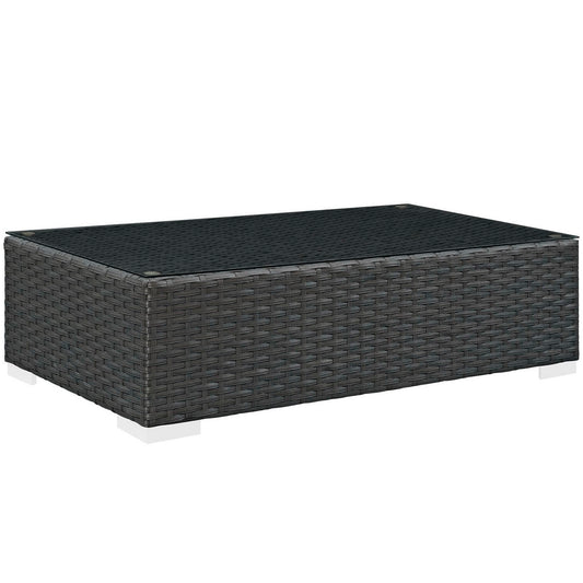Sojourn Outdoor Patio Coffee Table in Chocolate by Modway (1852)