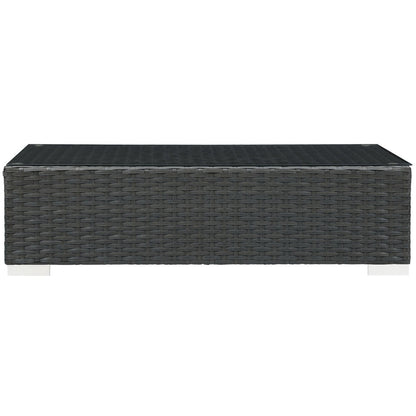 Sojourn Outdoor Patio Coffee Table in Chocolate by Modway (1852)