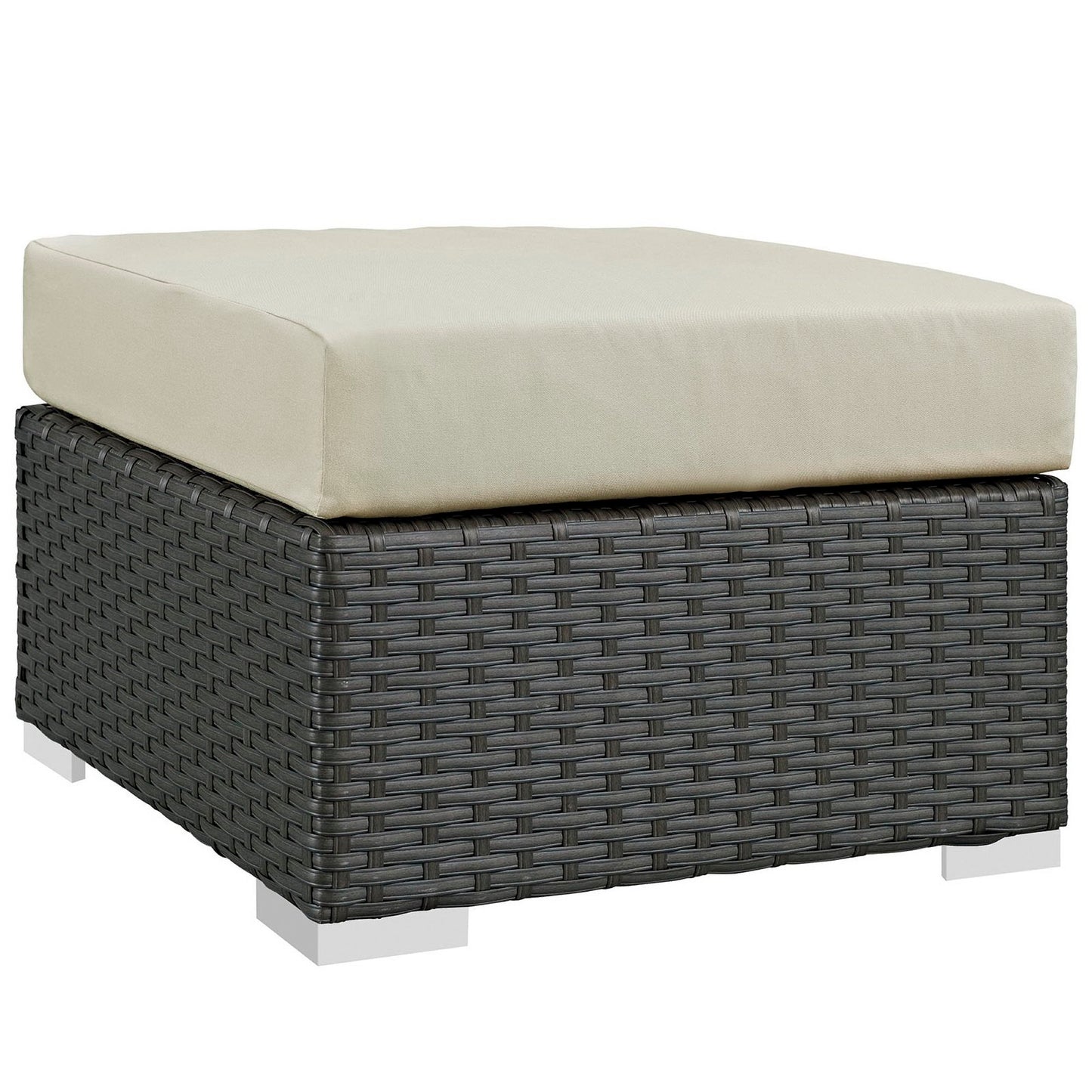 Sojourn Outdoor Patio Sunbrella Ottoman in Canvas Antique Beige by Modway (1855)