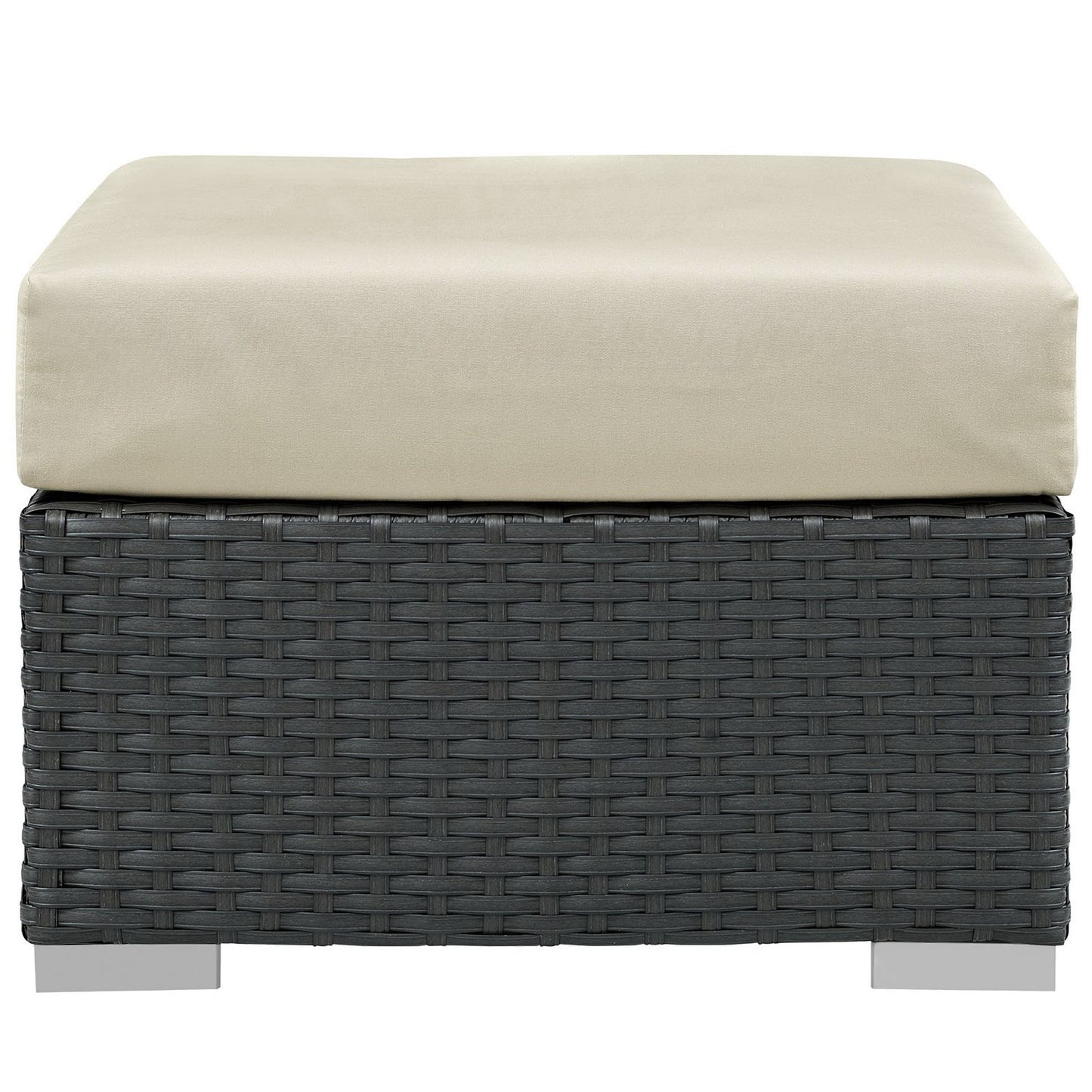 Sojourn Outdoor Patio Sunbrella Ottoman in Canvas Antique Beige by Modway (1855)