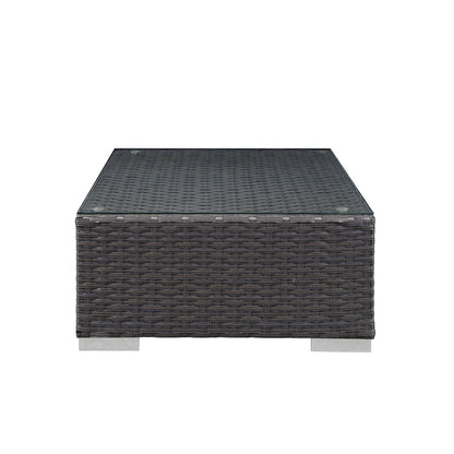 Sojourn Outdoor Patio Sunbrella Ottoman in Canvas Navy by Modway (1855)