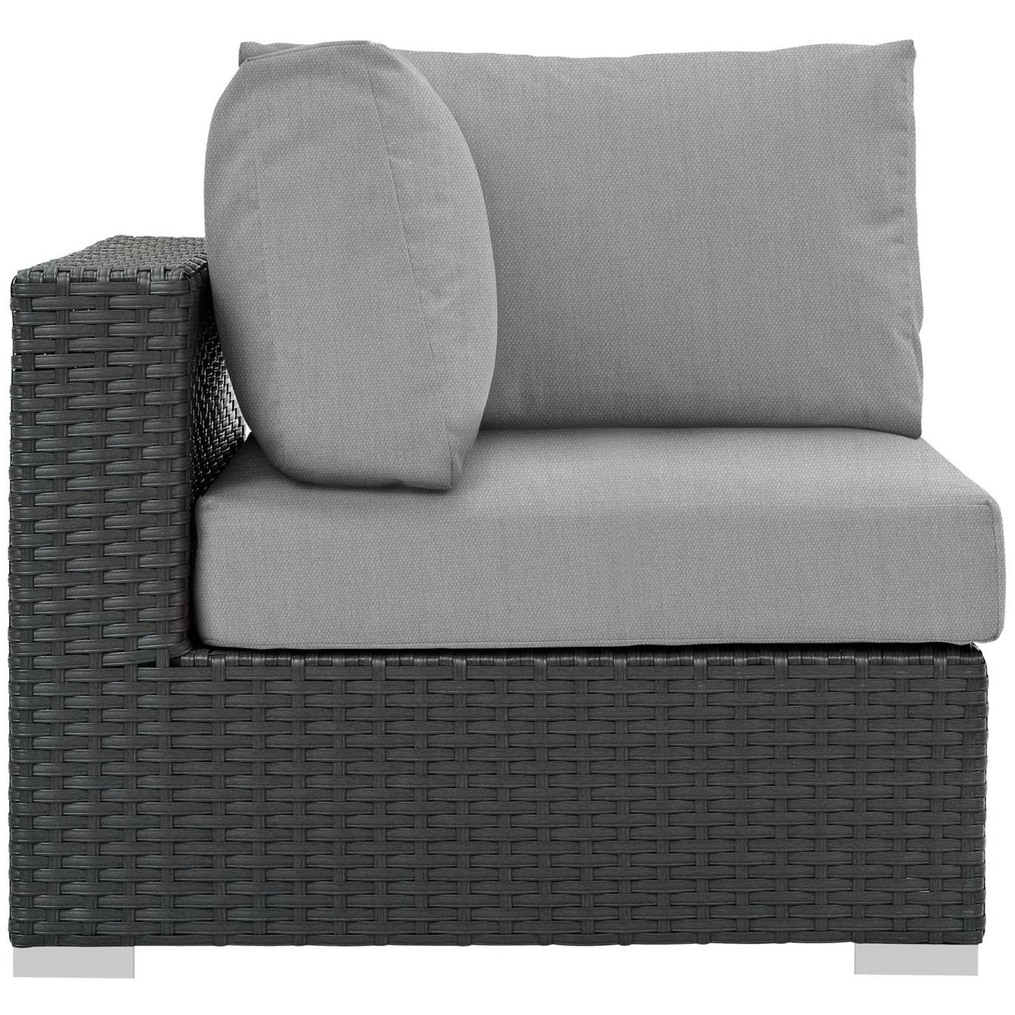 Sojourn Outdoor Patio Sunbrella Corner in Canvas Gray by Modway (1856)