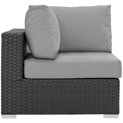 Sojourn Outdoor Patio Sunbrella Corner in Canvas Gray by Modway (1856)