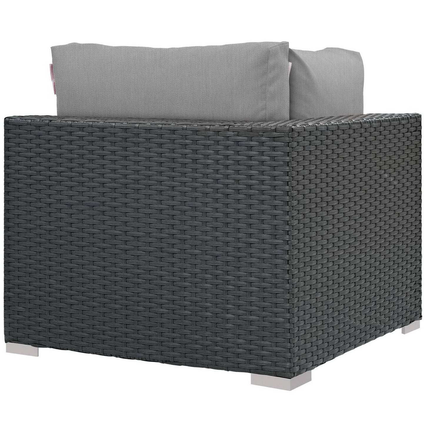 Sojourn Outdoor Patio Sunbrella Corner in Canvas Gray by Modway (1856)