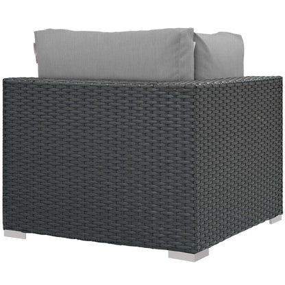 Sojourn Outdoor Patio Sunbrella Corner in Canvas Gray by Modway (1856)