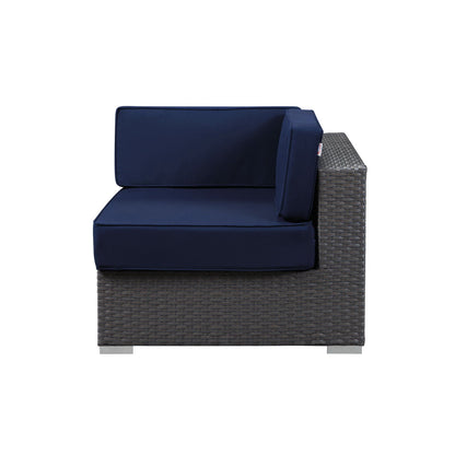 Sojourn Outdoor Patio Sunbrella Corner in Canvas Navy by Modway (1856)