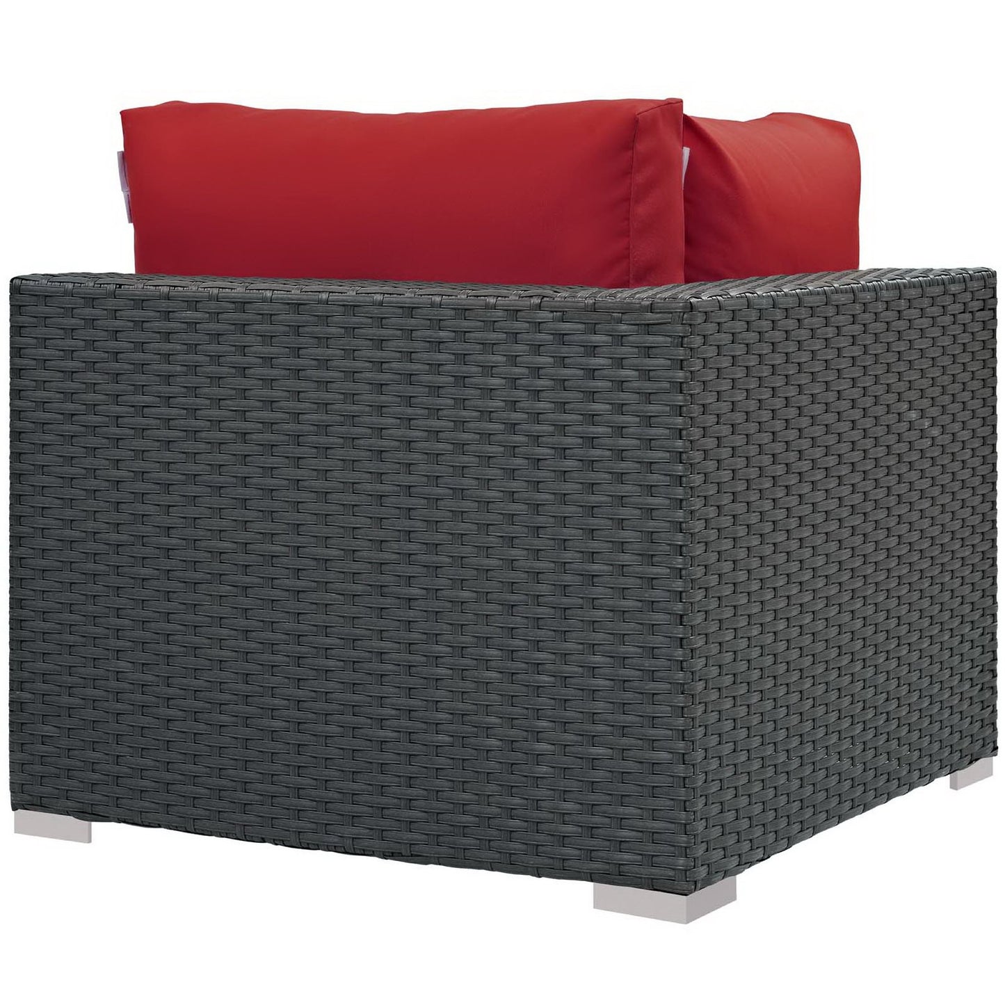 Sojourn Outdoor Patio Sunbrella Corner in Canvas Red by Modway (1856)