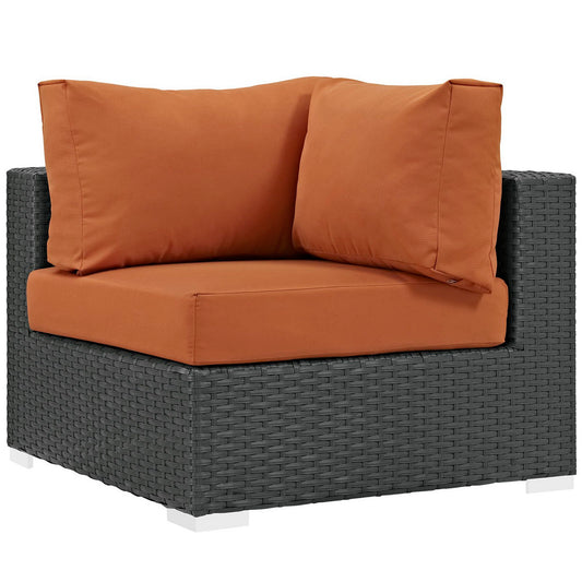 Sojourn Outdoor Patio Sunbrella Corner in Canvas Tuscan by Modway (1856)