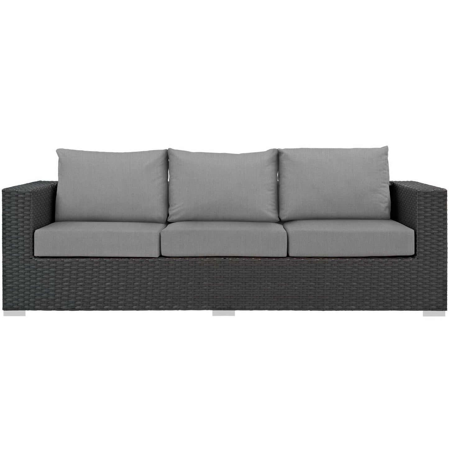 Sojourn Outdoor Patio Sunbrella Sofa in Canvas Gray by Modway (1860)