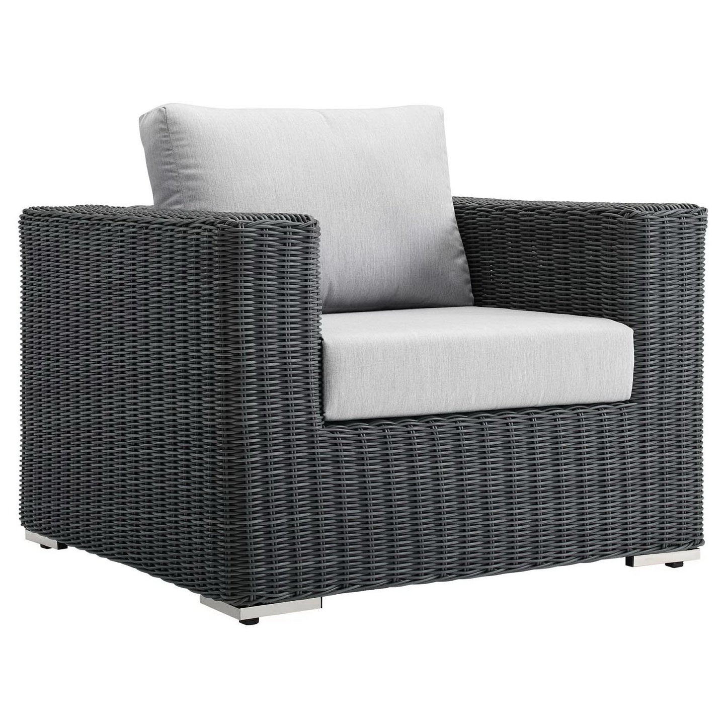Summon Outdoor Patio Fabric Sunbrella Armchair in Canvas Gray by Modway (1864)