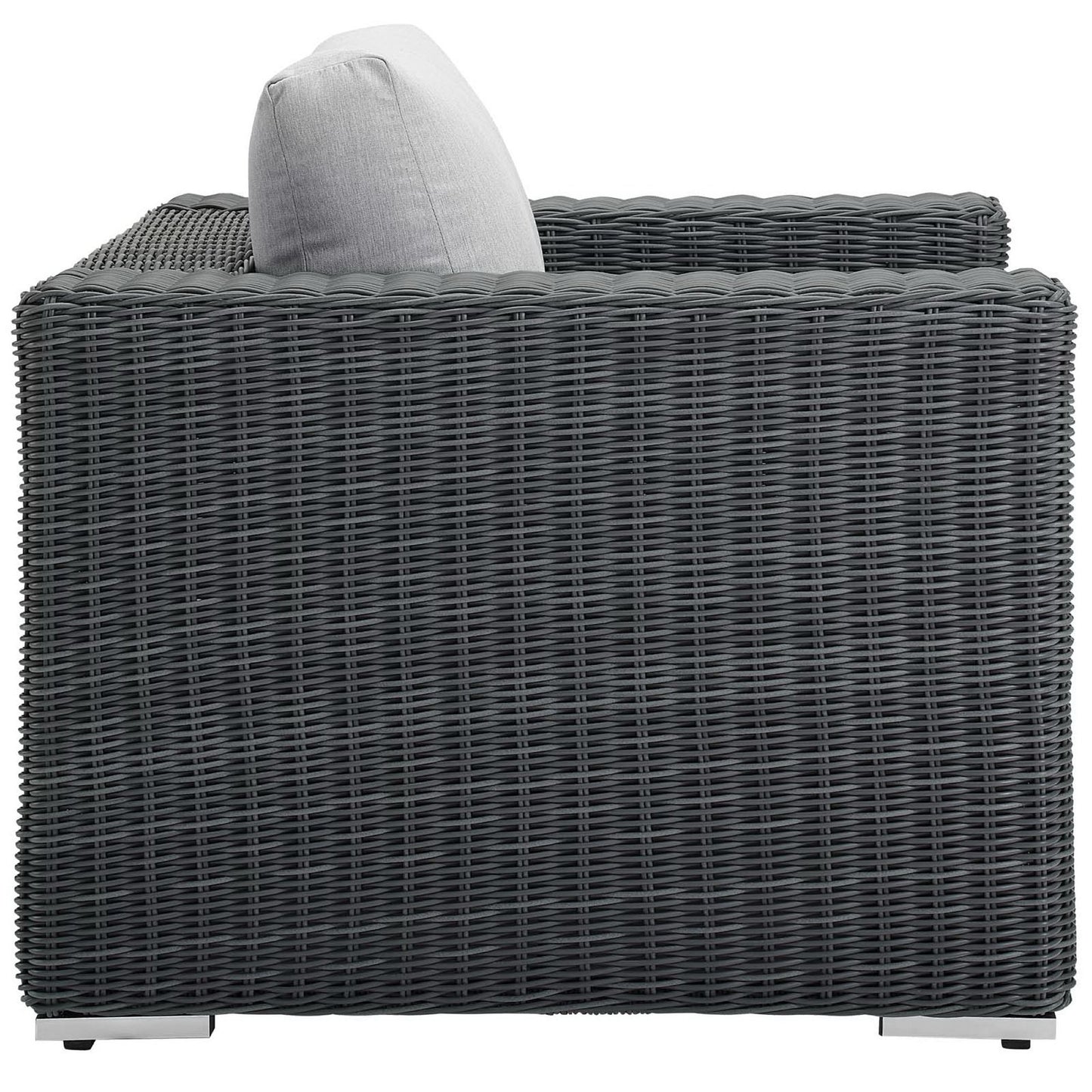 Summon Outdoor Patio Fabric Sunbrella Armchair in Canvas Gray by Modway (1864)