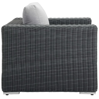 Summon Outdoor Patio Fabric Sunbrella Armchair in Canvas Gray by Modway (1864)