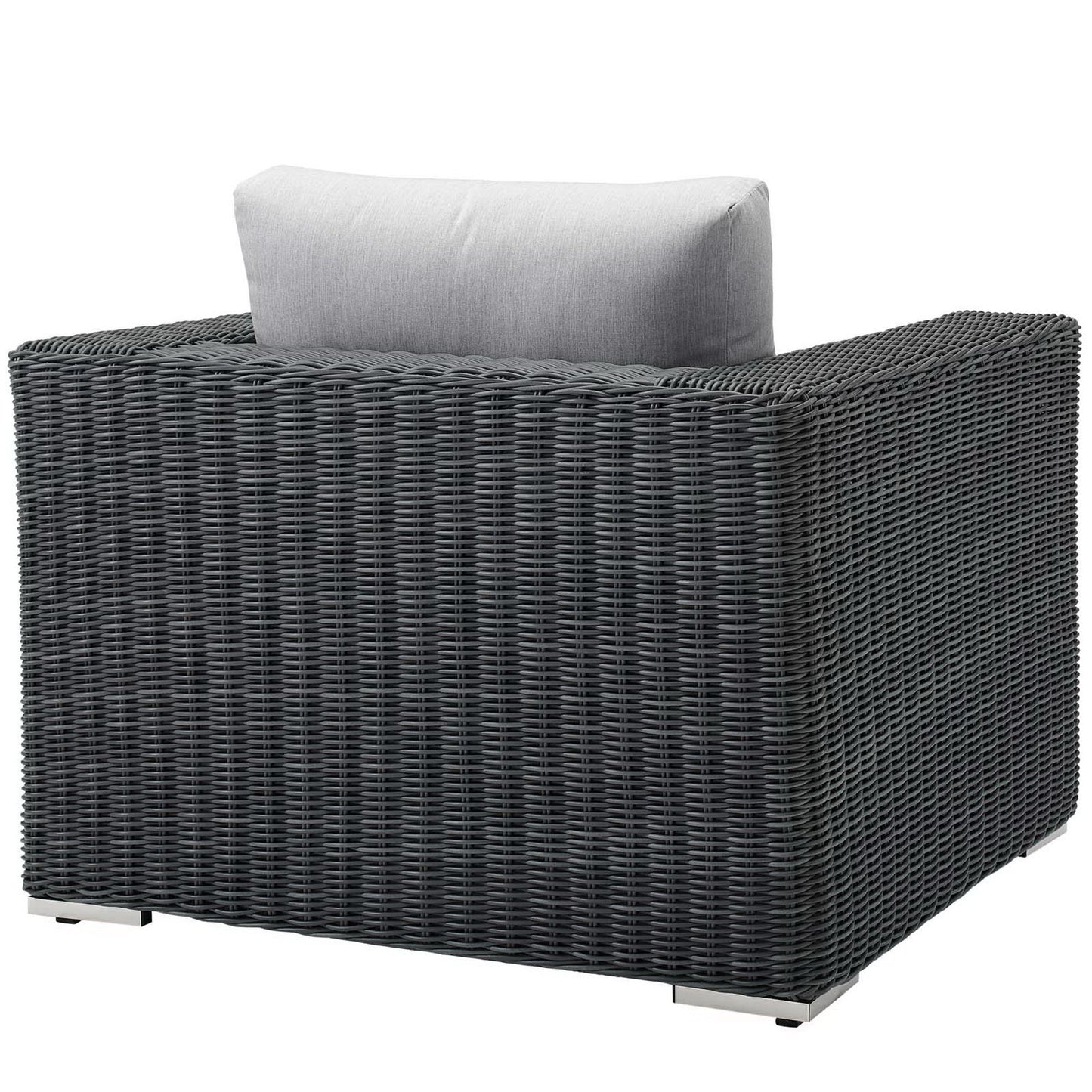 Summon Outdoor Patio Fabric Sunbrella Armchair in Canvas Gray by Modway (1864)